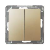 IMPRESJA Łącznik podwójny krzyżowy - kolor złoty metalik