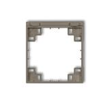 MINI SCHUKO Ramka pośrednia do gniazda bryzgoszczelnego z uziemieniem SCHUKO czekoladowy KARLIK