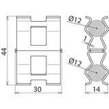 Zacisk DEHNclip do drutu i prętów zbrojenia 6-7 / 10 mm, sprężynowy, bezśrubowy, stal nieocynk.