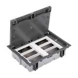 Simon Connect Puszka podłogowa S500 6-modułowa 12x K45 gł. 70mm szary