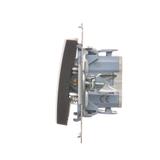 Simon 54 Przycisk „dzwonek” 10A szybkozłączka brąz mat