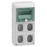 Rozdzielnica natynkowa 1x8 Mureva (dawna Kaedra) IP65 gMRV-1-8-NT-T/4 4 otwory 90x100mm 13179 Schneider