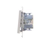 Simon 55 Przycisk zwierny pojedynczy rozwierny bez piktogramu szybkozłączka Jasnoszary mat