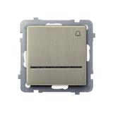 SONATA Łącznik zwierny  dzwonek  z podświetleniem niebieskim - kolor nowe srebro