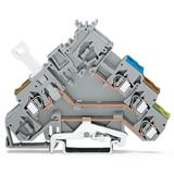 3-przewodowa złączka do elementów wykona z przyłączem PE szara /50szt./ 280-576 WAGO