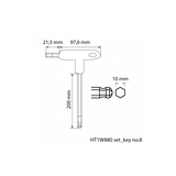 Zestaw kluczy sześciokątnych typu-T z kulką, długie 8 szt
