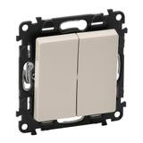 VALENA LIFE PRZYCISK PODWÓJNY PRZEŁĄCZY NO/NC KREMOWY 6 A - 250 V~, Legrand