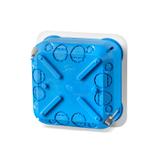 P110 ,  Puszka inst. do p. ścian z przykręcaną pokrywą 115 x 115 , niebieski