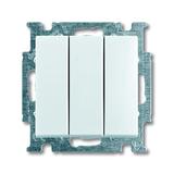 BASIC55 Wyłącznik z klawiszem potrójny 1-polowy biały alpejski