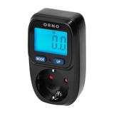 Watomierz, kalkulator energii z wyświetlaczem LCD, wersja schuko, czarny