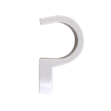 Uchwyt plastikowy do rurek instalacyjnych pojedynczy 18 mm posadzkowy wzmocniony PA [OP 80]