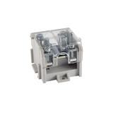 LZ1*95/35P ,  Odgałęźnik instalacyjny 1-segmentowy (zacisk: 1x95mm2 - 4x35mm2)/ z pokrywą, szary