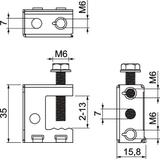 TK 213, ZACISK NOŚNY 2-13MM