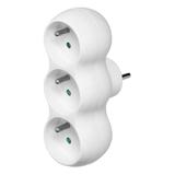 Rozgałęźnik bałwanek 3x2P+Z wtyczka centralna biały OR-AE-13251 ORNO