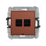 ICON Gniazdo podwójne 2xUSB typ C-C terakota 63IGUSBBO-8 KARLIK