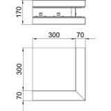 GS-SA70170RW, NAROŻE ZEWN. 70X170 CZ.B.