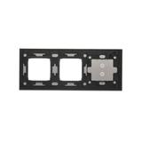 Simon 54 Touch Panel dotykowy S54 Touch 3 moduły 2 pola dotykowe pionowe + 2 otwory na osprzęty S54 srebrna mgła DSTR3300/71 KONTAKT