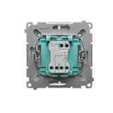 Simon Basic Łącznik świecznikowy z podświetleniem LED 10A 250V szybkozłączka satynowy BMW5L.01/29 KONTAKT