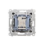 Simon 54 Łącznik świecznikowy z podświetleniem LED i do wersji IP44 10A 250V szybkozłączka czarny *Posiada wkładkę DU1W DW5BL.01/49 KONTAKT
