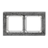 "DECO Ramka podwójna - beton (ramka: antracytowa