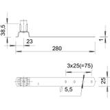 157/F-CU-280, DACHOWE UCHWYTY PRZEW.280MM 17