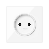 Simon 100 Pokrywa do gniazda bez uziemienia biały