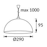 Wisząca oprawa oświetleniowa INKA GREY 29