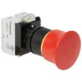 OSMOZ KOMPLET BEZ PODŚWIETLENIA - GŁÓWKA STOP (PRZYCIŚNIJ-CIĄGNIJ) CZERWONA O40 + UCHWYT + 1R+1Z, Le