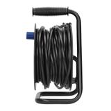 Przedłużacz bębnowy MINI 4 gniazda (Schuko) metalowy stojak polwinit H05VV-F 3x1mm2 - 15m OR-AE-1317