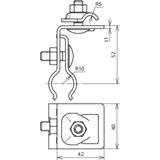 Wspornik dachowy do rąbka stojącego, stal nierdzewna NIRO