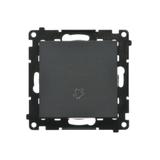 Simon 55 Przycisk zwierny /dzwonek/ szybkozłączka Czarny mat