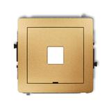 DECO Mechanizm gniazda multimedialnego pojedynczego bez modułu, bez pola opisowego (standard Keyston