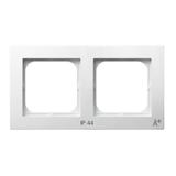 AS ANTYBAKTERYJNY Ramka podwójna do łączników IP-44 produkt zawiera szkło fosforanowo-srebrowe - kol