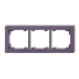 DECO Ramka uniwersalna potrójna z tworzywa DECO Pastel Matt wrzosowa