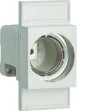 Gniazdo bezp. ceram. DII D2400 E27 1P 25A 500V TS35 zac.pałąk. 10mm2 LE27KP HAGER