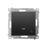 Simon 54 Przycisk „światło” z podświetleniem LED 10A szybkozłączka czarny