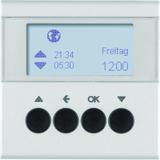 BERKER B.Kwadrat/B.7 Żaluzjowy łącznik czasowy z wyświetlaczem do sterowania żaluzjami aluminium 857