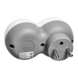 Rozgałęźnik 2x2P+Z biało-szary OR-AE-13238 ORNO