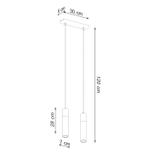 Sollux Lampa wisząca ZANE 2 szara SL.0966