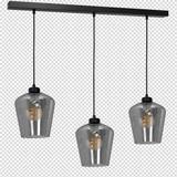 Milagro lampa wisząca Santiago Smoked 3xE27 czarna MLP6609