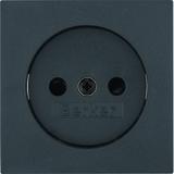 BERKER B.3/B.7 Płytka czołowa do gniazda bez uziemienia antracyt 3967331606 HAGER