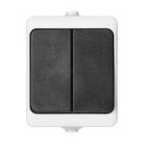 Łącznik świecznikowy AQUATIC MINI IP54, 10A, 230V AC, biało-czarny OR-OE-7301/WB ORNO