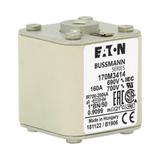 FUSE 160A 690V 1*BN/50 AR UC Wkładka szybka 160A AC 690V rozmiar 1 45x59x51 mm aR I 170M3414 EATON