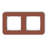 MINI Ramka uniwersalna podwójna zaokrąglona z tworzywa terakota