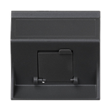 Simon Connect Płytka S500 1x RJ z osłoną skośna do adapterów MD szary grafit