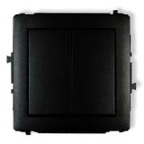 DECO Mechanizm łącznika jednobiegunowego ze schodowym (osobne zasilanie) czarny mat