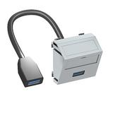 MTS-U3A F AL1, Wspornik multimedia USB 3.0 A-A, z kbl., gn.-gn.