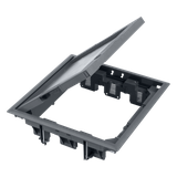 Simon Connect Puszka podłogowa 12x K45 lub 6x Simon500 z pokrywą 12mm z zamkiem szary