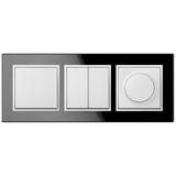 Ramka SENTIA 3x Szkło  IP 20 czarna