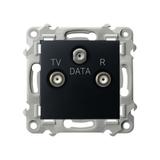 SZAFIR Gniazdo RTV-DATA - kolor czarny metalik